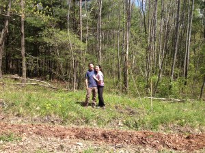 On Sunday, we pulled weeds and mulched around our berries You can see the mulch line in front of us.